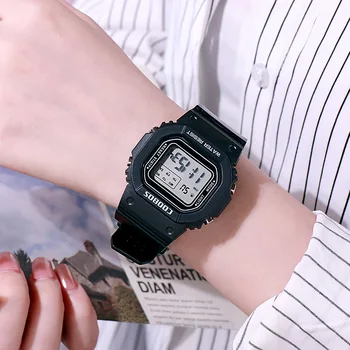 Doamnelor Ceas Minimalist Casual Luminos Impermeabil Ceas Digital de Lux Alarmă cu Led-uri de Afișare Săptămână Calendar Ceasuri Pentru Femei montre