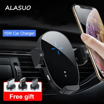 15W Auto de Prindere Masina Încărcător Wireless pentru iPhone XS 11 10 9 8 Pro Samsung Senzor Infraroșu Masina Încărcător de Telefon cu acces gratuit cadou