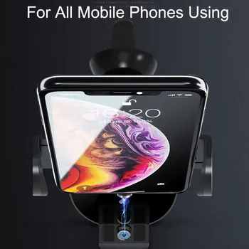 15W Auto de Prindere Masina Încărcător Wireless pentru iPhone XS 11 10 9 8 Pro Samsung Senzor Infraroșu Masina Încărcător de Telefon cu acces gratuit cadou