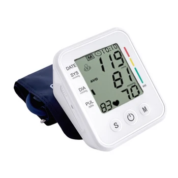 Engleză broadcast Braț monitor tensiunii arteriale Puls Ecartament de un Metru BP Rata de Bataie a Inimii Tensiometru Digital LCD Tensiometru