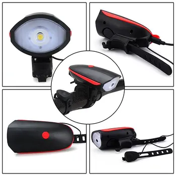 Lumini de biciclete USB Reîncărcabilă Biciclete Lumini LED Fata Far + Stop Spate Avertizare LED Lanterna Pentru Întuneric Puternic SOS Lampa