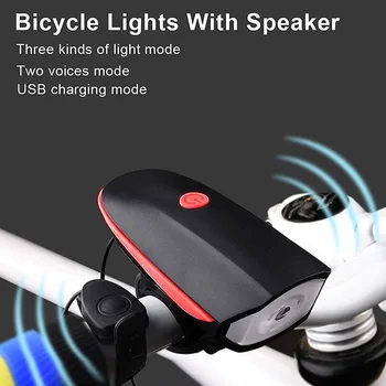 Lumini de biciclete USB Reîncărcabilă Biciclete Lumini LED Fata Far + Stop Spate Avertizare LED Lanterna Pentru Întuneric Puternic SOS Lampa