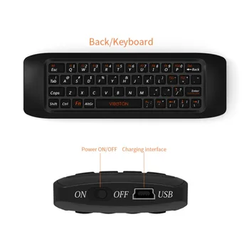 AAAE Sus Viboton 2.4 G Zbor Air Mouse-ul Raspberry Pi 3 Tastatură fără Fir Control de la Distanță Învățare Keyboard Combo Pentru Android Smart
