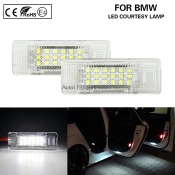 O Pereche de LED-uri Lampa de Curtoazie Gratuit de Eroare 18-SMD LED Lumini Becuri Becuri de 6000K Alb Rece Accesorii Auto Pentru BMW E39 E52/Z8 E53/X5