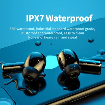 TWS Bluetooth 5.0 Căști fără Fir, Căști HIFI 9D Stereo Sport rezistent la apa Căști Căști Cu Microfon de Încărcare Cutie