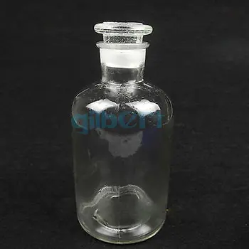60ml 125 ml 250 ml 500 ml 1000ml 2500ml Clar de Sticlă Îngust Gura Sticla Cu Stooper Laborator de Chimie, Sticlarie