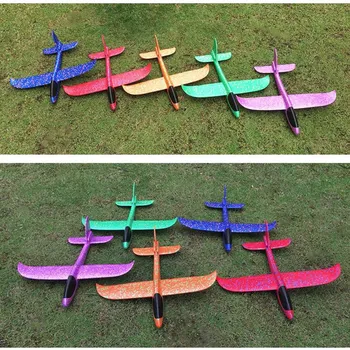 5pcs/seturi de 48cm Aeronave de Zbor Planor Copil Joc în aer liber Mana Arunca Zbor Planor Avioane Jucarii Pentru Copii Spumă Avion Model