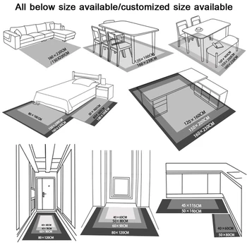 Metal Auriu Geometrice Zona Covoare Living De Mari Dimensiuni Covoare Dormitor Modern, Canapea De Masă Decorative, Tapete Non-Alunecare De Covorase
