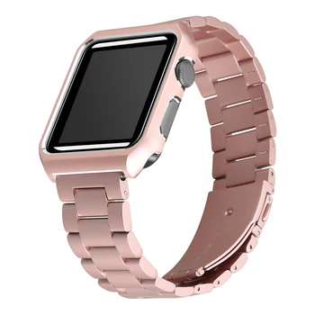 Din Oțel inoxidabil curea+Caz pentru Apple Watch 38mm 42mm Metal Curea de schimb Pentru Apple watch Seria 6 5 40mm 44mm iwatch SE