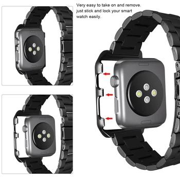 Din Oțel inoxidabil curea+Caz pentru Apple Watch 38mm 42mm Metal Curea de schimb Pentru Apple watch Seria 6 5 40mm 44mm iwatch SE