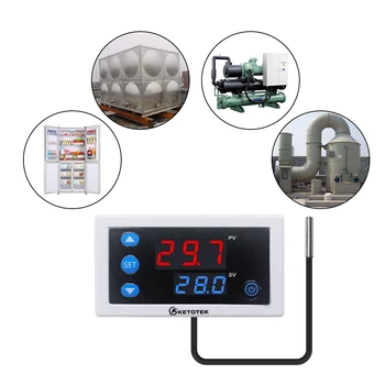 KT3003 Releu Digital cu LED-uri Termometru Regulator Termostat Controler de Temperatura pentru Incubator de Incalzire Racire Termostat