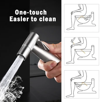 Handheld Toaletă, bideu pulverizator set Kit Oțel Inoxidabil igienic duș pentru Baie pulverizator de mână cap de duș cu baie de curățare