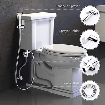 Handheld Toaletă, bideu pulverizator set Kit Oțel Inoxidabil igienic duș pentru Baie pulverizator de mână cap de duș cu baie de curățare