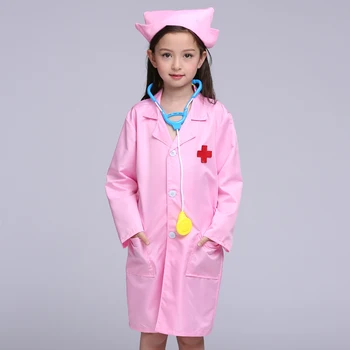 Copii en-gros Playgorund joc de rol copiii doctor alb producatoare girlsnursing haina cosplay costum, cu acces gratuit la jucării