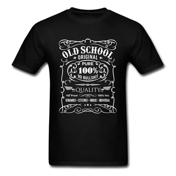 Școlii vechi T-shirt Alb Negru Tricou Barbati din Bumbac Tricou Scrisoare de Imprimare Tricouri Fara Prostii Haine Amuzant Elevii Topuri Personalizate