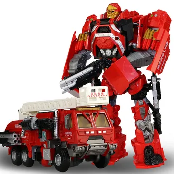 JINJIANG 30cm Înălțime Transformarea Deformare Robot de Jucărie Camion Foc Vehicul Militar Figurine Jucarii
