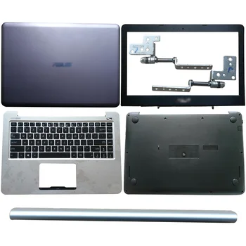 Argint Laptop LCD Capac Spate/Frontal/Balamale/Balamale Capac/zonei de Sprijin pentru mâini/Jos de Caz Pentru ASUS K401 A401L K401L K401U K401LB V405L
