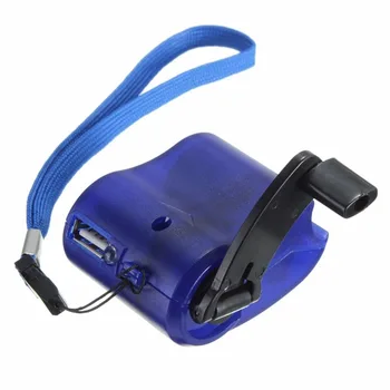 Noul USB de Călătorie de Urgență Încărcător de Telefon Dinamo Mână, Manual, Incarcator Albastru Picătură de Transport maritim