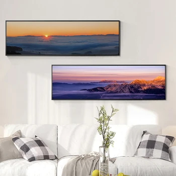 Apusuri de soare de Mare Naturale Plaja Peisaj Postere si Printuri Panza Pictura Panorama Scandinave Arta de Perete de Imagine pentru Camera de zi