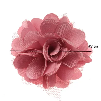 240pcs Boutique Satin Flori Plasă de Floare Accesorii de Par DIY Accesoriu Floare Nu Agrafe de Moda Pălării