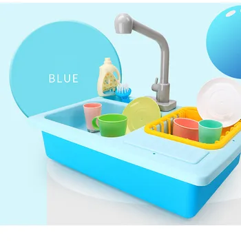 Schimbare culoare Chiuveta de Bucatarie Jucarii Sensibile la Căldură Termocromice Dishwash Copii de Bucătărie de Jucărie Pretinde Casă de Joacă Jucării pentru Fete