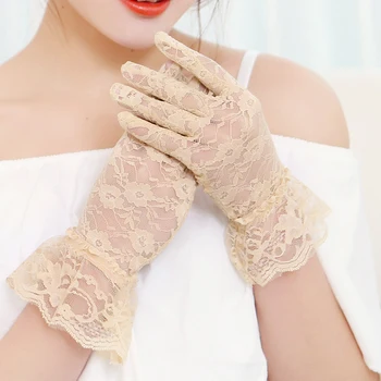 Primăvara și vara scurta din dantela mănuși de dantelă subțire de protecție solară de conducere mănuși doamnelor eticheta manusi femei