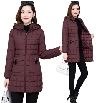 Jacheta de iarna de sex Feminin Bumbac Strat Secțiunea Lung coreea Jos Bumbac Căptușit de Mari Dimensiuni Vrac 2019 Noi de Iarna Îmbrăcăminte pentru Femei