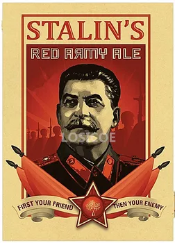 Lenin, Stalin, Marx, Engels Mao Zedong liderii Sovietici Comunist poster 30X42 CM Retro Retro Hârtie Kraft Autocolante de Perete Decor Acasă