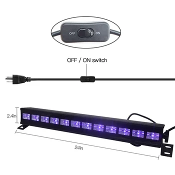 Noul Disco UV Violet Negru Lumini DJ 36W Par Lampă UV Pentru Petrecerea de Crăciun Bar Lampă Laser Etapă de Spălare de Perete la fața Locului Lumina de Fundal