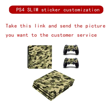Personalizat Stil PS4 Slim Piele Autocolant pentru Sony Playstation 4 Consola Slim & 2 Controlere Decal Vinil de Protecție Piei diy