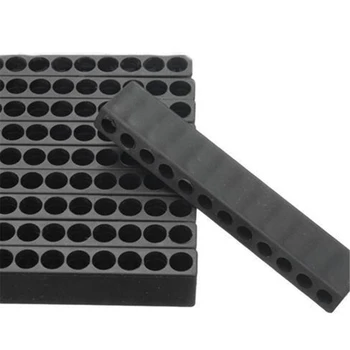 10buc 12-Gaura Șurubelniță Bit Suport Cutie de Bloc Negru 6,35 MM Plastic Mâner Comod Șurubelnițe Bit Suport Pentru Șase Unghi