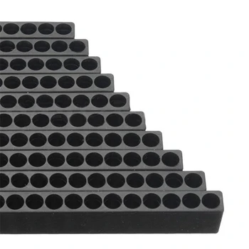 10buc 12-Gaura Șurubelniță Bit Suport Cutie de Bloc Negru 6,35 MM Plastic Mâner Comod Șurubelnițe Bit Suport Pentru Șase Unghi