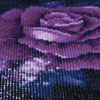 5D DIY Diamant Pictura Purple Rose Floare Stras Burghiu Plin de cruciulițe Kituri de Cristal Meșteșugurilor de Artă Cadou Home Decoratiuni de camere