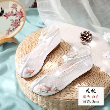 Nou Pantofi Plat pentru Femei de Vară Brodate Plasă de Balet feminin Chineză Stil Etnic cu toc Low Light Pantofi Casual Femei Vechi Beijing