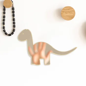 Dinozaur Oglinda de Perete din Lemn cu Spate Decorativ Acril Oglindă de Perete Dino Arta de Perete Decor pentru Copil Pepinieră pentru Copii Dormitor