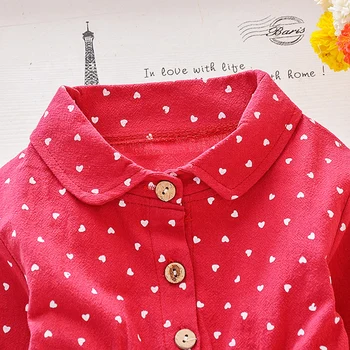 EL Hello Fete Bucurați-vă de Haine Rochie 2020 Toamna Noua Imbracaminte Copii Dot Imprimare de Moda pentru Copii Princess Roșu Rochii Fete pentru Copii