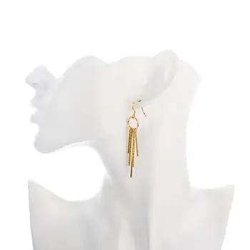 INALIS Romantic Elegant Ciucure Lung Picătură Cercei Pentru Femei Imitație de Placare cu Aur de sex Feminin Cercel Logodna Bijuterii de Moda