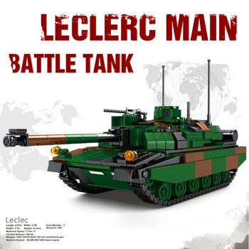 Mailackers Militare Ww2 Tanc Leclerc Tanc Principal De Luptă Blocuri Militare Vehicul Figura Soldații Armatei Cărămizi Jucării Pentru Băiat