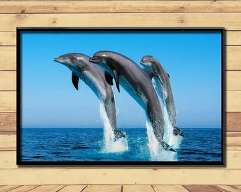 Delfin Minunat Animal Marin (3) Perete Postere, Printuri De Mătase De Arta Pictura De Perete Acasă Decor Dormitor