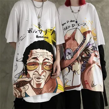 Vara Una Bucata Tricou Femei Monkey D Luffy Tricouri Cool cu Maneci Scurte Anime Ace T-shirt Tee Supradimensionate Harajuku Tricouri Barbati