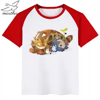 Totoro Vara Noi de Imprimare Copii T-shirt cu Maneci Scurte O-gât T Cămașă Copilul Gilrs Casual Tricou Haine Copii