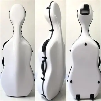 Greutate de lumină albă pură fibra de carbon compozit caz violoncel 4/4 ,liber poștale