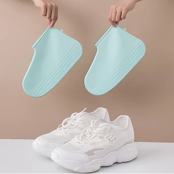 1 Pereche Cizme Impermeabile Pantof Acoperi Material Silicon Unisex Pantofi de Protecție Cizme de Ploaie pentru Interior în aer liber Zile Ploioase Reutilizabile