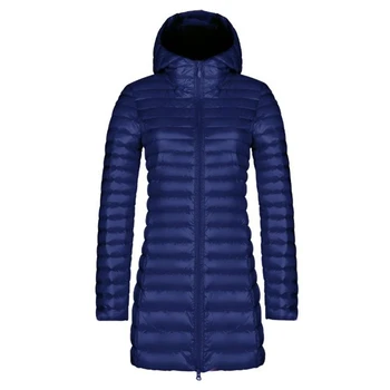 Toamna și iarna moda noua în jos jacheta femei usoare de lungime medie, cu gluga-coreean subțire strat simplu