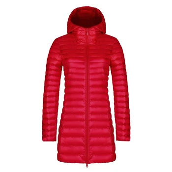 Toamna și iarna moda noua în jos jacheta femei usoare de lungime medie, cu gluga-coreean subțire strat simplu