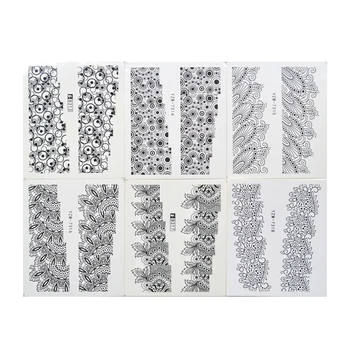 YZWLE 50 de Coli Nou-veniți DIY Decalcomanii de Unghii de Arta Water Transfer Printing Autocolante Pentru Unghii Salon