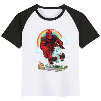 Dead Pool Diy de Imprimare T Tricoul Amuzant Haine de Vară pentru Copii T-shirt pentru Copii Îmbrăcăminte de Modă Tricou Copii Desene animate T-shirt