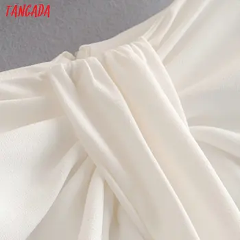 Tangada femei plisată albă fusta midi faldas mujer de epocă cu fermoar lateral doamne de birou elegant chic jumătatea vițel fuste 3H571