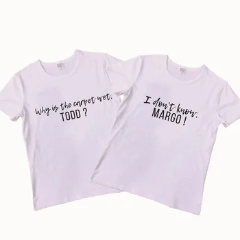 Familia Amuzant Casual Femei TODD MARGO tricou de Vara Maneca Scurta Top Scrisoare de Imprimare O-gât de sex Feminin Topuri Tee Plus Dimensiune Picătură Navă