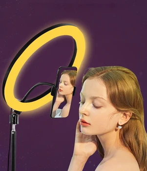 RGB lampă în formă de inel inel mare de lumină Profissional ringlight 10 inch/26 cm suport de telefon selfie controller